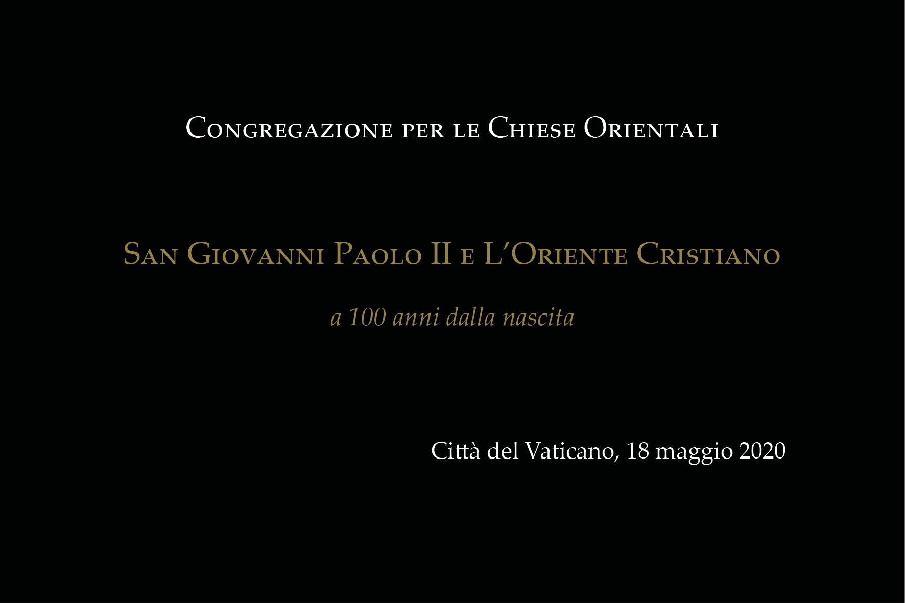 Copertina Video "San Giovanni Paolo II e l'Oriente Cristiano"